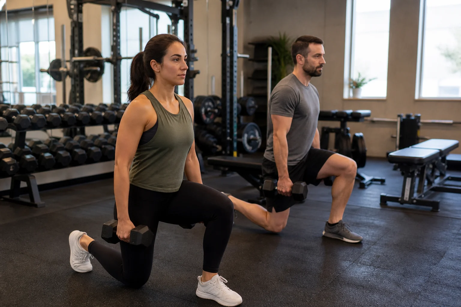 Entrenamiento de fuerza con mancuernas